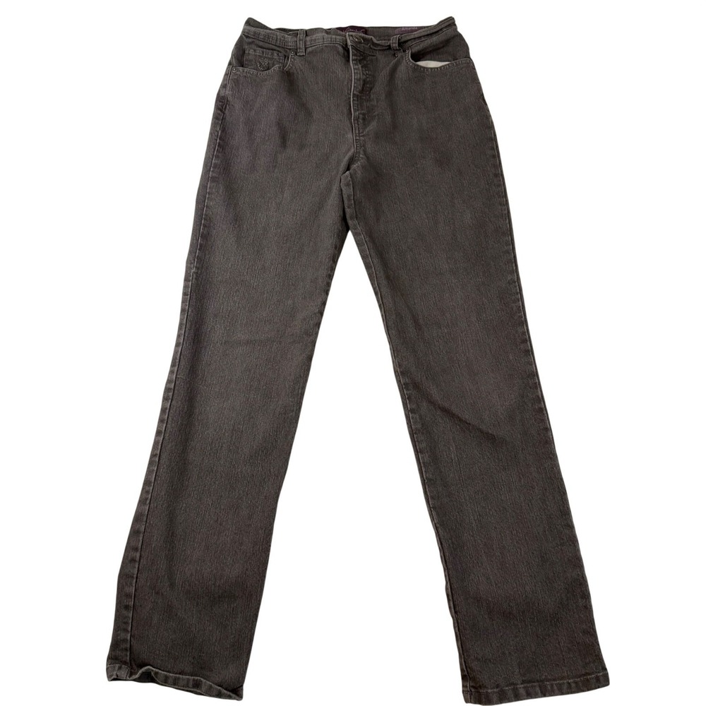 Gloria‎ Vanderbilt Amanda High Rise Tapered Jeans Charcoal Gray Size 10 Average
